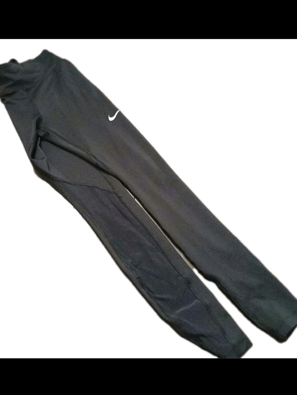 Nike Women’s Dri-FIT Mesh Back Full Length Pocket Tight Leggings Black XSMALL - Picture 4 of 8